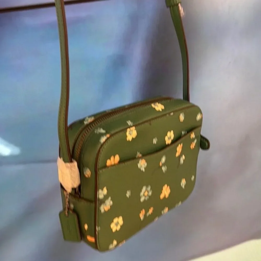 Coach Mini Camera Bag With Mystical Floral Print Green Multi - Picture 7 of 16